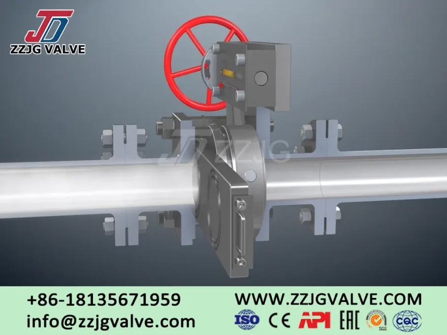 Blind Valves Isolating Pipe Flowing Phenol