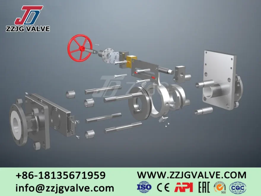 Blind Valves Isolating Pipe Flowing Phenol